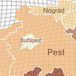 Diffuzi�s kartogram-t�rk�p Magyarorsz�gr�l